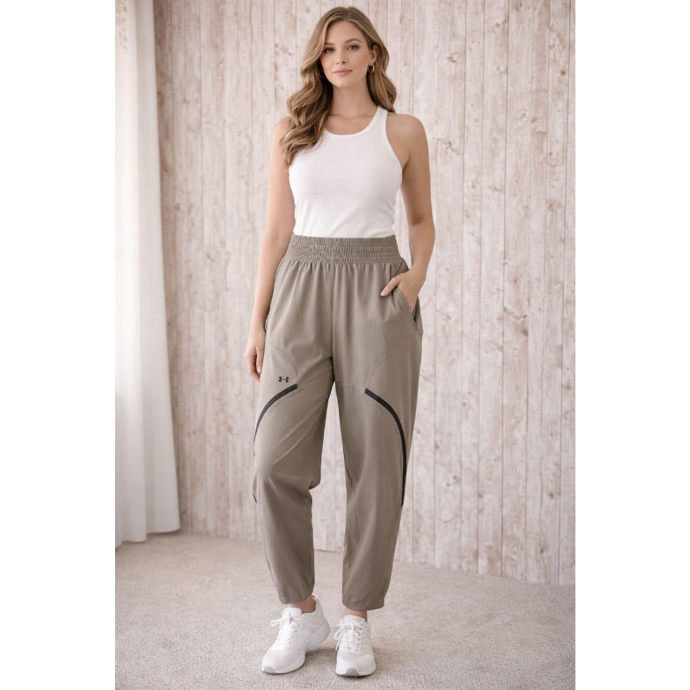 Women's Under Armour Taupe Unstoppable Ankle Track Pants XL